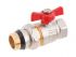 Кран шаровый 1/2' нар.-вн. бабочка (со сгоном) PN40, AV Engineering(Латунь, макс.  40 бар, макс.  110 °С, с уплотнительным кольцом)