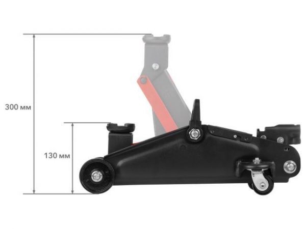 Домкрат подкатной 2т h300 STARTUL AUTO (ST8014-03)(h min 130мм, h max 300мм)