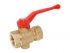 Кран шаровый 1/2' под манометр, PN1,6 МПа; 11Б27п11, Цветлит(ЦРБ0099)