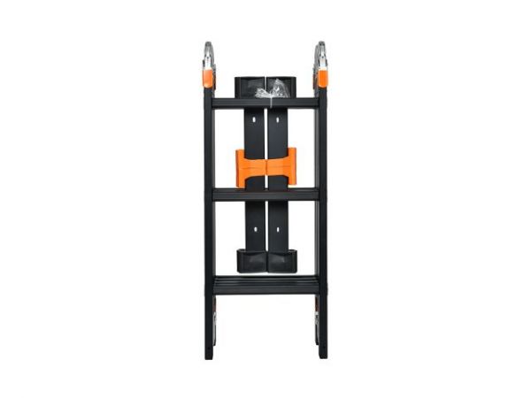 Лестница алюм. многофункц.4х4 ступ.(стрем.-229см,лестн.-465см) 13,8кг BLACK LINE STARTUL (ST9930-04)(усиленное шарнирное соединение, прорезиненные колеса и доп.стабилизаторы)