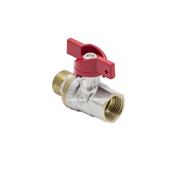 Кран шаровый Aquasfera Euro 1004-01, ВР-НР 1/2", полнопроходной, ручка-бабочка