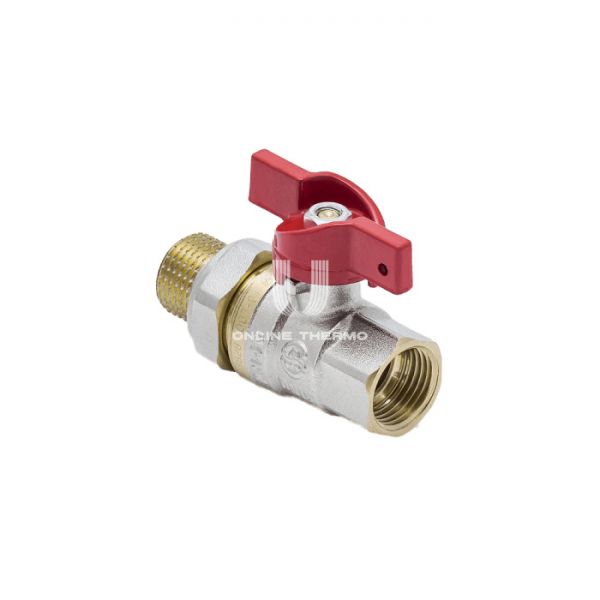Кран шаровый Aquasfera Euro 1007-01, ВР-НР 1/2", полнопроходной, ручка-бабочка