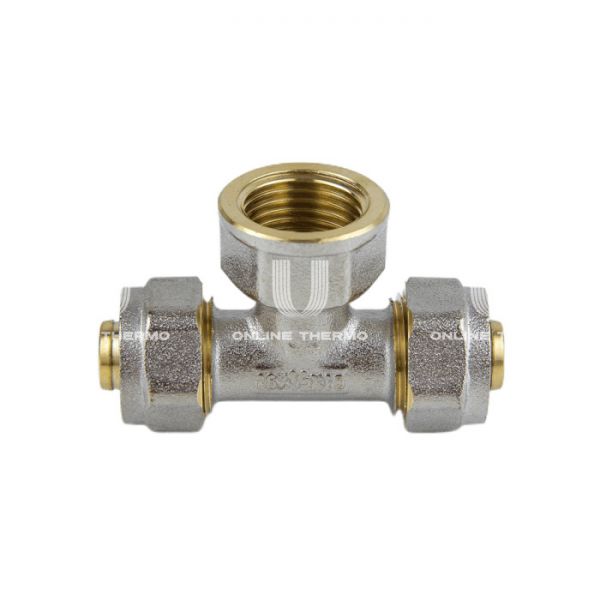 Тройник с внутренней резьбой Aquasfera 7013-02, 3/4"×20 мм, компрессионный