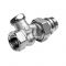 Запорный радиаторный клапан ручной Giacomini R17X033, 1/2", ВР-НР, прямой, с антипротечкой, хромированный