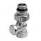Запорный радиаторный клапан ручной Giacomini R17X033, 1/2", ВР-НР, прямой, с антипротечкой, хромированный