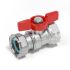 Кран шаровый Giacomini R251PX006 1" ВР-НГ, ручка-бабочка