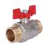 Кран шаровый Rommer RBV-0007-0410225, 1" НР-НР, стандартный, ручка-бабочка