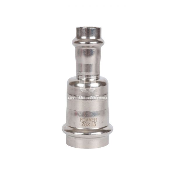 Муфта двураструбная переходная Rommer RSS-0018-002815, 28?15 мм, пресс-обжим