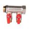 Коллектор Stout с шаровыми кранами SMB 6210 3/4", 2 отвода 1/2" (красные ручки)