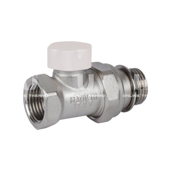 Запорный радиаторный клапан (вентиль) ручной регулировки Stout SVL-1156-100015, 1/2" ВР-НР, прямой, с уплотнением