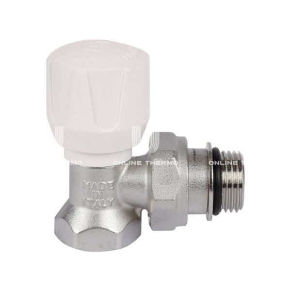 Радиаторный клапан (вентиль) ручной регулировки Stout SVR-2102-100015 1/2" ВР-НР, угловой, с уплотнением