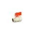 Кран шаровый Mini Uni-Fitt 121N2000, 1/2" ВР-НР, ручка-флажок, никелированный