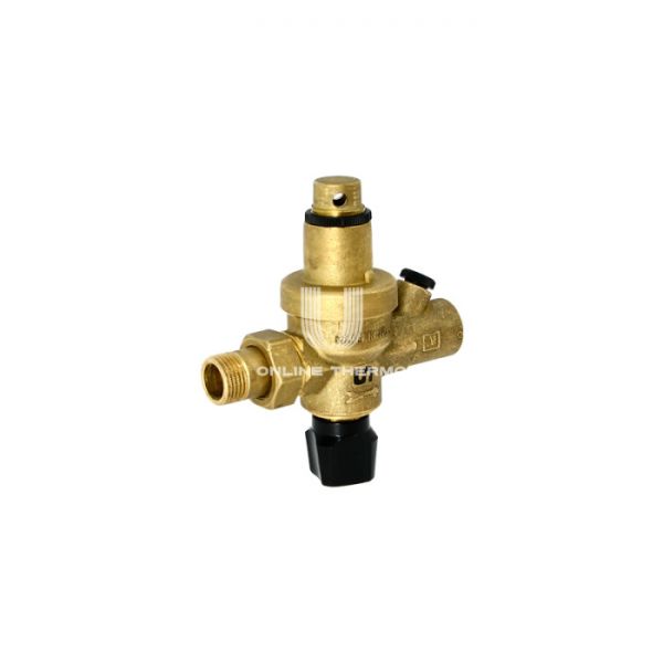 Автоматический подпиточный клапан Uni-fitt 290A2000 ВР-НР 1/2", поршневой, с манометром