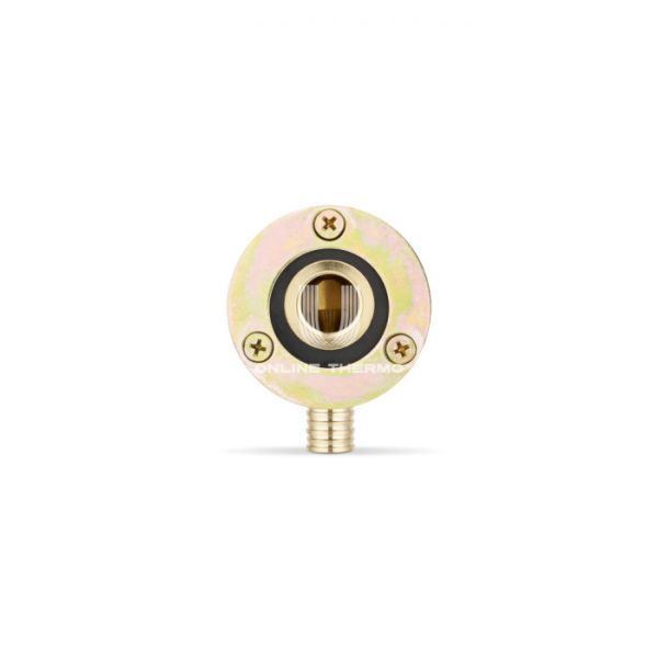 Угольник с внутренней резьбой Varmega Slide-fit VM52013, 20?1/2", с креплением под гипсоркатон, аксиальный, латунь