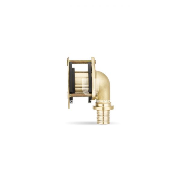 Угольник с внутренней резьбой Varmega Slide-fit VM52013, 20?1/2", с креплением под гипсоркатон, аксиальный, латунь