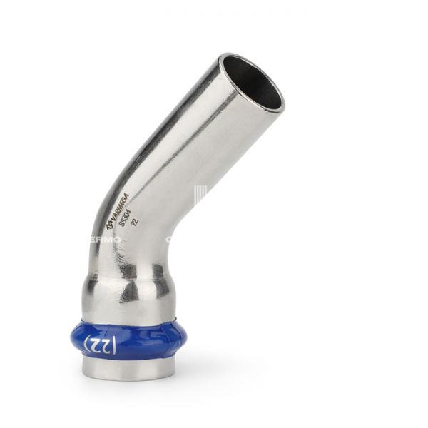 Угольник 45° однораструбный Varmega Inox Press VM713003535, 35?35a мм