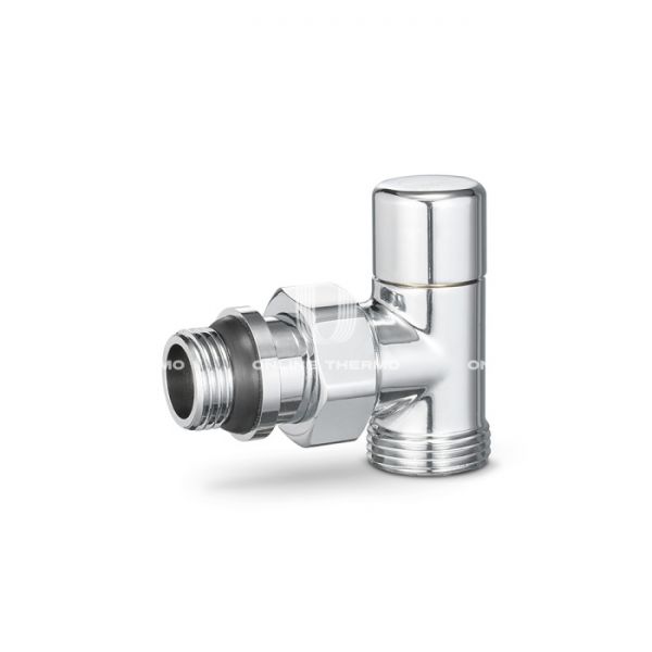 Радиаторный клапан ручной регулировки Varmega VMDV01-410415, 1/2"×3/4"ЕК НР, угловой, хромированный