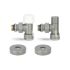 Комплект термостатический с запорным клапаном Varmega №1 VMDV10-310415, 1/2" x 3/4"EK ВР-НР, угловой, серый