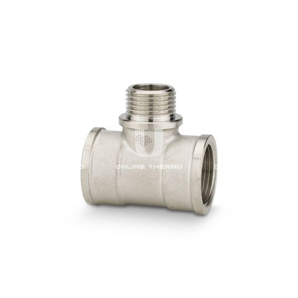 Тройник переходной с внутренней и наружной резьбой Varmega ВР-НР-ВР 3/4"x1/2"x3/4", VMTF16-N050405, никелированный