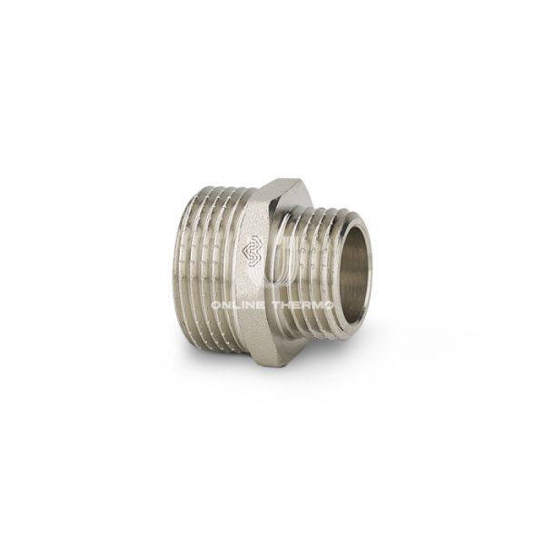 Ниппель переходной Varmega 1 1/2"x1 1/4", VMTF30-N000807, никелированный