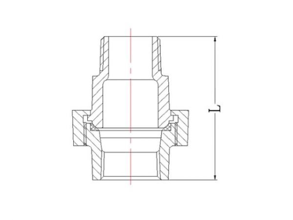 Американка под конус 1' вн.-нар. чугун оцинк., AV Engineering