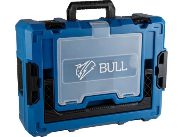 Углошлифмашина BULL CSG 1812-1 SR Xcase XLTpro 1x4 Ач БЕСЩЕТ, 125 мм, рег. об., 10 000 об/мин(Безредукторный тип, плав пуск, конст. эл., защита от перегруз. и перегрев.)