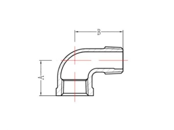 Колено 2' вн.-нар. чугун оцинк., AV Engineering