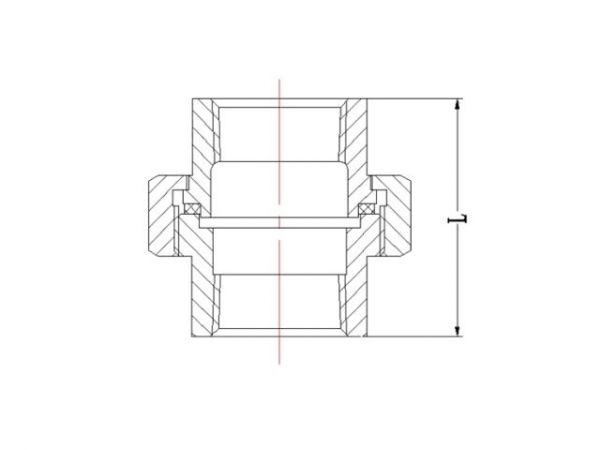 Американка под конус 1/2' вн.-вн. чугун оцинк., (2 шт. инд. упак.),  AV Engineering