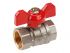 Кран шаровый 1/2' вн.-вн. бабочка PN30, AV Engineering(Латунь, макс.  30 бар, макс.  110 °С)