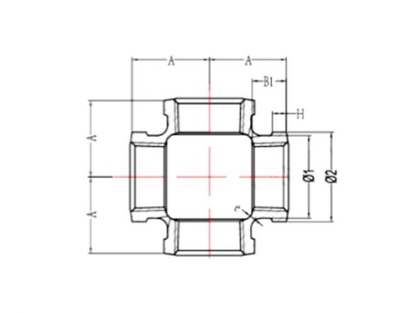 Крестовина 1 1/2' чугун оцинк., AV Engineering