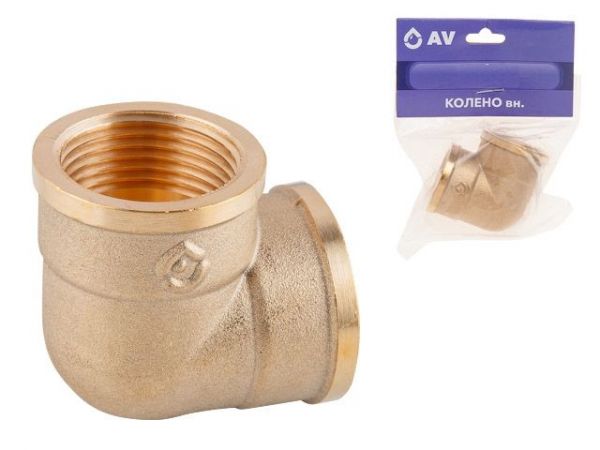 Колено 1/2' вн.-вн., AV Engineering (инд. упак.)