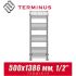 Полотенцесушитель лесенка Terminus "Аврора" П27 500х1386 (1/2")