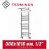 Полотенцесушитель лесенка Terminus "Аврора с двумя полками" П20 500х1010 (1/2")
