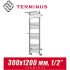 Полотенцесушитель лесенка Terminus "Аврора с двумя полками" П22 300х1200 (1/2")