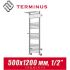 Полотенцесушитель лесенка Terminus "Аврора с двумя полками" П22 500х1200 (1/2")