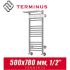 Полотенцесушитель лесенка Terminus "Аврора с полкой" П16 500х780 (1/2")