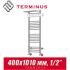 Полотенцесушитель лесенка Terminus "Аврора с полкой" П20 400х1010 (1/2")