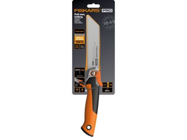 Пила складная PowerTooth 150мм 19 зубьев на дюйм FISKARS