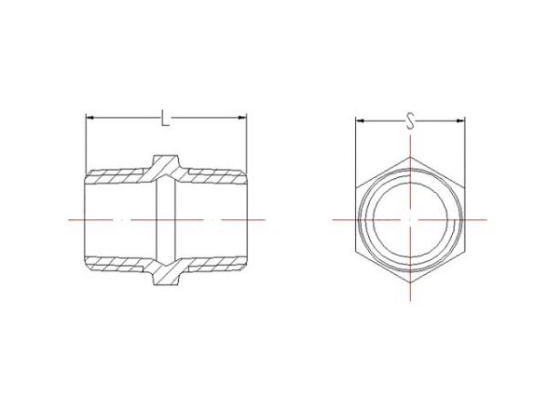 Ниппель 1' нар.-нар. чугун оцинк., AV Engineering