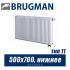 Стальной радиатор Brugman FEV тип 11 500x700, нижнее подключение