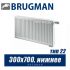 Радиатор Brugman FEV тип 22 300x700, нижнее подключение