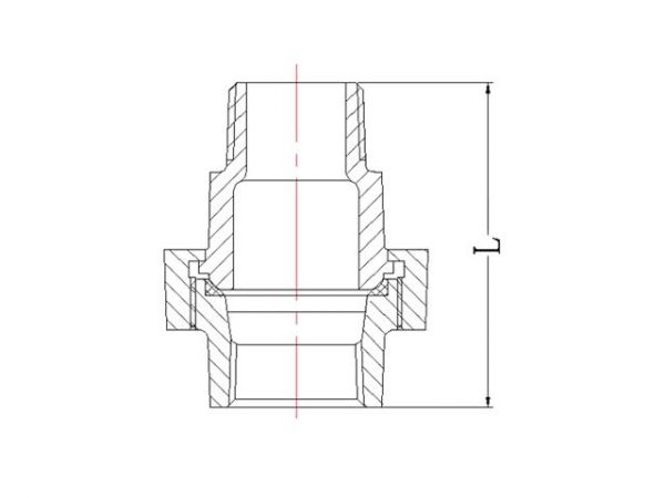 Американка под конус 3/4' вн.-нар. чугун оцинк., (2 шт. инд. упак.),  AV Engineering