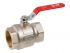 Кран шаровый 2' вн.-вн. ручка PN25, AV Engineering(Латунь, макс.  40 бар, макс.  110 °С)