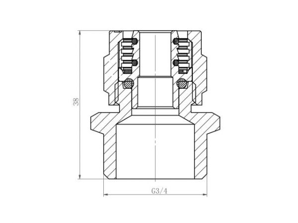 Ниппель 16(2.0) х 3/4' нар. для труб PEX, AV Engineering (инд. упак.)(для металлопластиковых и PEX труб)