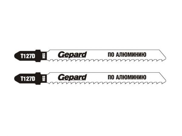 Пилка лобз. по алюминию T127D (2 шт.) GEPARD(пропил прямой, тонкий, быстрый рез)