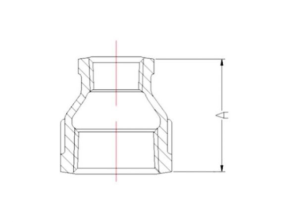 Муфта ред. 1 1/2' х 1' вн.-вн. чугун оцинк., AV Engineering