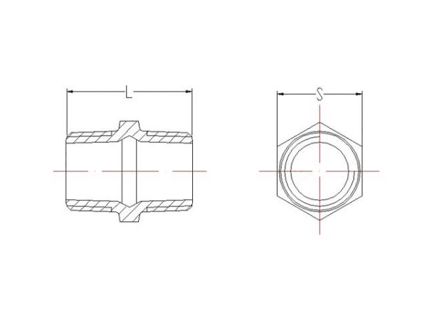 Ниппель 1/2' нар.-нар. чугун оцинк., (2 шт. инд. упак.),  AV Engineering