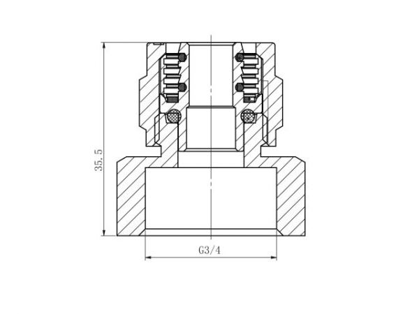 Муфта 16(2.0) х 3/4' вн. для труб PEX, AV Engineering (инд. упак.)(для металлопластиковых и PEX труб)