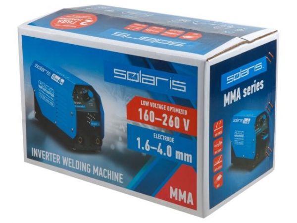 Инвертор сварочный SOLARIS MMA-200D(230В; 20-140 А; 70В; электроды диам. 1.6-4.0 мм; вес 3.1 кг)