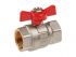 Кран шаровый 3/4' вн.-вн. бабочка PN40, AV Engineering(Латунь, макс.  40 бар, макс.  110 °С)